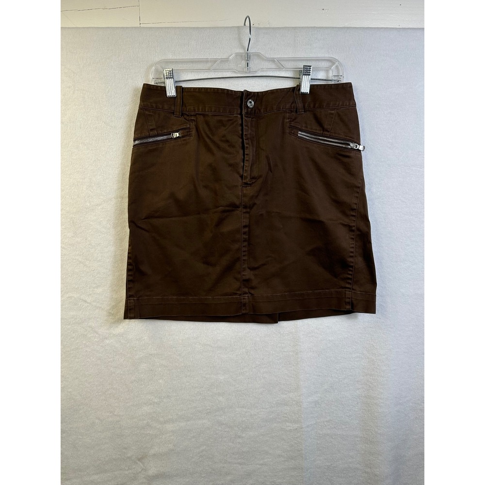 Ralph Lauren Golf Womens Brown Zipper Pocket Mini Skirt Size 6